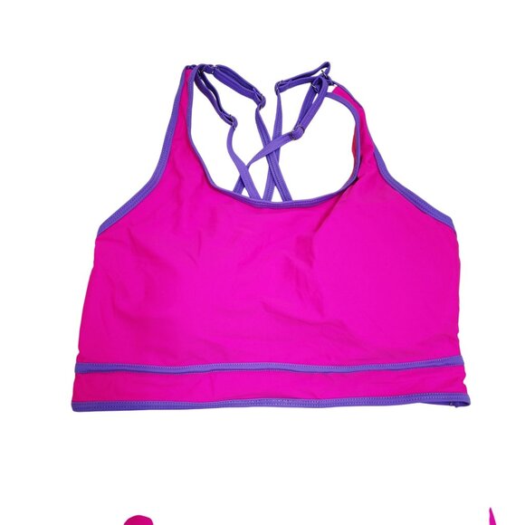 Two-Piece Bikini Set Swimsuit Crisscross Back Design High Waist Bottoms Size L - Picture 3 of 6